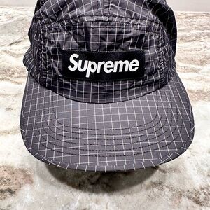 Supreme Contrast Ripstop Camp Cap - Black